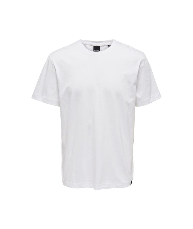 T-shirt ONLY & S max Life White Homme