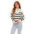 Sweat Vero Moda sabatripe col montant Birch Femme
