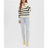 Sweat Vero Moda sabatripe col montant Birch Femme