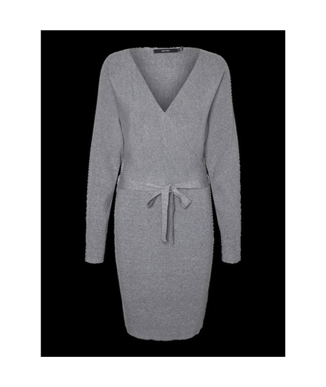 Robe Vero Moda hollyrem col V Mélange gris...