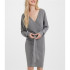 Robe Vero Moda hollyrem col V Mélange gris moyen Femme