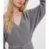 Robe Vero Moda hollyrem col V Mélange gris moyen Femme