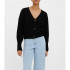 Sweat Vero Moda lea V-Neck Cuff Cardin Black Femme