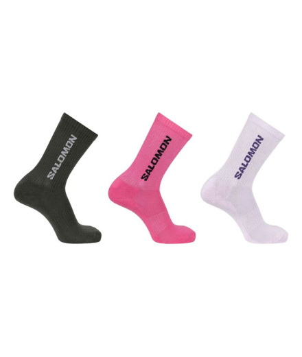 Chaussettes Montagne Salomon de 365 Crew Knockout Pink/Black