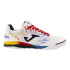 Chaussures de Football Sala Joma Haut Flex Rebound 2476 Blanc Rouge Intérieur