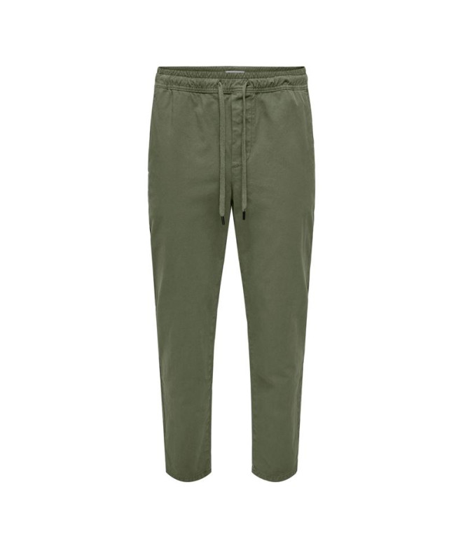 Pantalons Only & Sons Taper 0183 Homme Nuit Olive