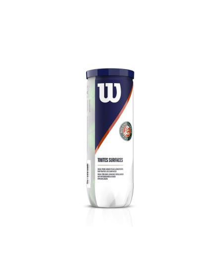 Balles Tennis Wilson Lot de 3 de Roland Garros Tous Court