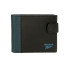 Portefeuille Reebok Division horizontale noire avec fermeture par clic