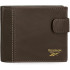 Portefeuille Reebok Division brune horizontale avec fermeture par clic