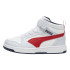 Football Enfant Puma Ebound V6 Mid Silver Mist Cl Grey/Red/White boot