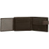 Portefeuille Reebok Division brune horizontale avec fermeture par clic