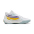 Chaussures Basket-ball Court de Puma Pro White-Yellow Sizzle-Team Violet