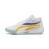 Chaussures Basket-ball Court de Puma Pro White-Yellow Sizzle-Team Violet