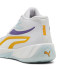 Chaussures Basket-ball Court de Puma Pro White-Yellow Sizzle-Team Violet