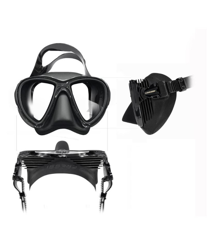 Kit de Masque Cressi Quantum+Itaca Ultra Gris/Noir
