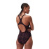 Maillot de bain Natation Speedo Femme de Hyperboom Allover Medalist Noir/Pourpre/Rouge
