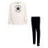 Survêtement Converse Fille Crewneckegging Beige/Noir