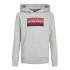 Sweat Homme Jack&Jones Jjnolan Sweat Hood Jnr Light Grey Melange