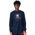 T-shirt Champion Homme Manches longues Crewneck Bleu