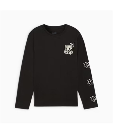 T-shirt Enfant Puma Essentials+ Mid 90S Ls Black
