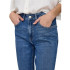 Pantalons Only Onleverly Mw Flared D Cro187 Medium Blue Denim Femme