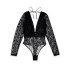 Body Noir Limba Manches longues Sade Noir