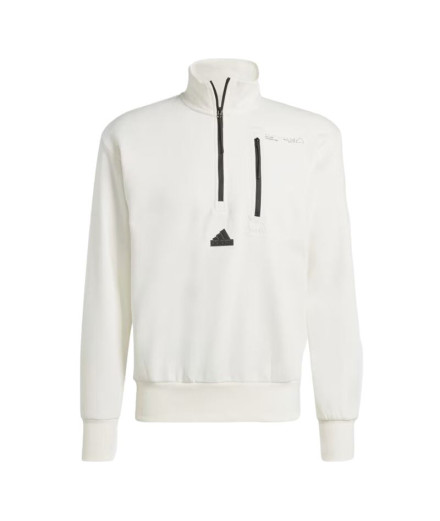 Sweat Homme Adidas City Es e Fleece Half-Zip White