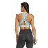 Brassiere de sport Fitness adidas Femme de Powerreact Train 3Stipes Bleu