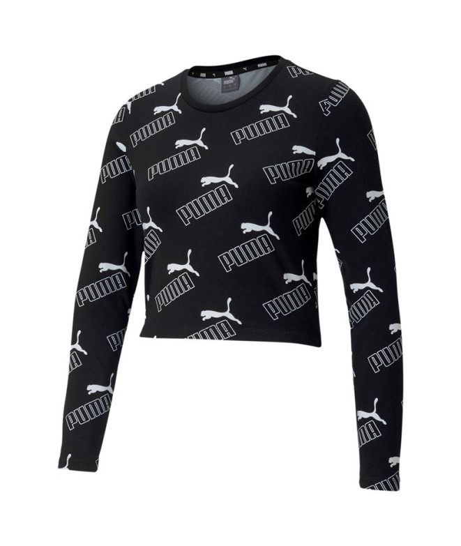 Sportswear Puma Amplified AOP LS Fitted T-Shirt