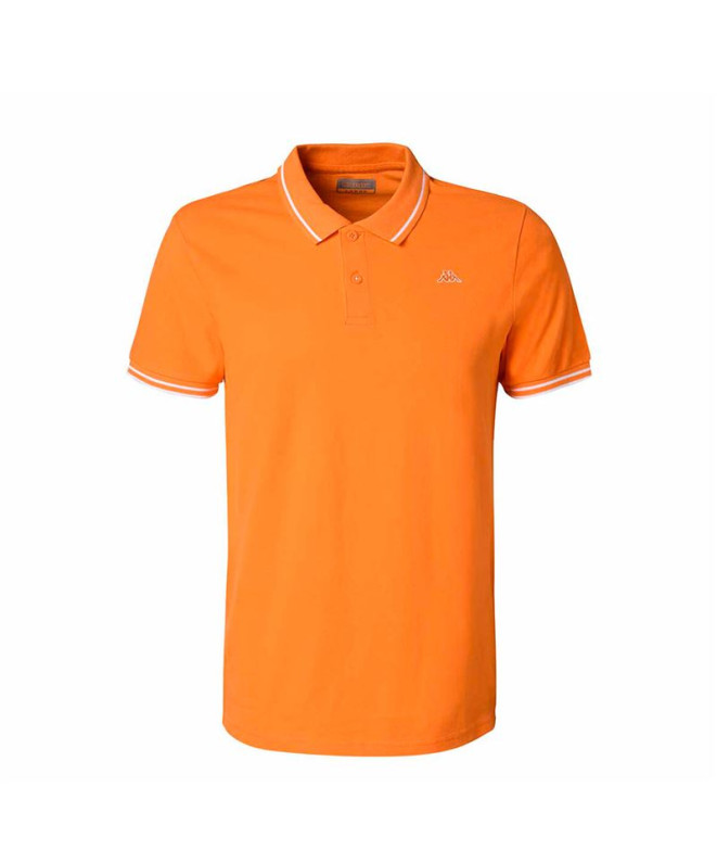 Polo Kappa Ezio Korporate Orange Popsicle Blanc...
