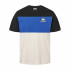 T-shirt Kappa Homme Fizio Tee Milk Blanc/Bleu royal/Noir