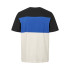 T-shirt Kappa Homme Fizio Tee Milk Blanc/Bleu royal/Noir