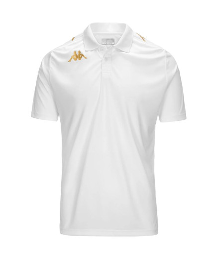 Polo Kappa Homme 4Futbol Ghiolo Blanc/Gris
