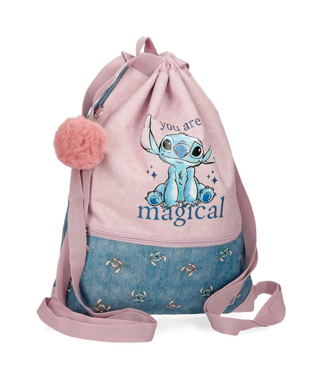 Disney Gym Sac W/Zipper Stitch You Are Magical...