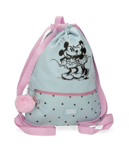 Gym Sac Disney Gym Sac W/Zipper Mickey And Minnie Kisses...