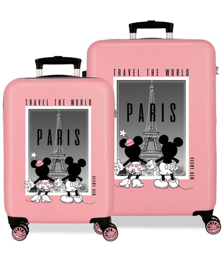 Set Disney Abs Luggage Trolley 2/ 55-68Cm.4W. Minnie &...
