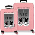 Set Disney Abs Luggage Trolley 2/ 55-68Cm.4W. Minnie & Mickey Paris Nude Pink