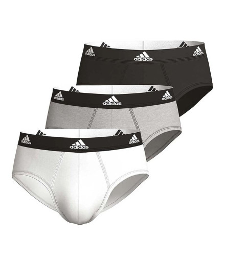 Slip Homme Slip Adidas Active Flex Cotton Noir/Gris/Blanc...