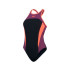 Maillot de bain Natation Speedo Femme de Col haut Splice dos croisé Noir/mauve