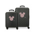 Set Disney Abs Bagage Trolley 2/ 55-65Cm.4R.Mickey Stud Noir