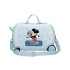 Valise Enfant Disney Abs Rolling 4W.(2 Multi.) 45Cm. Mickey Road Trip Bleu