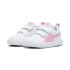 Chaussures Puma Courtflex V3 V Enfant Blanc Rose