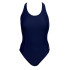 Maillot de bain Ras Femme Dos classique uni bleu marine