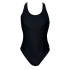 Maillot de bain Ras Femme Dos solide classique Noir