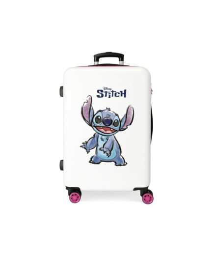 Trolley Disney Abs Valise 65Cm.4W Adorable Stitch Blanc