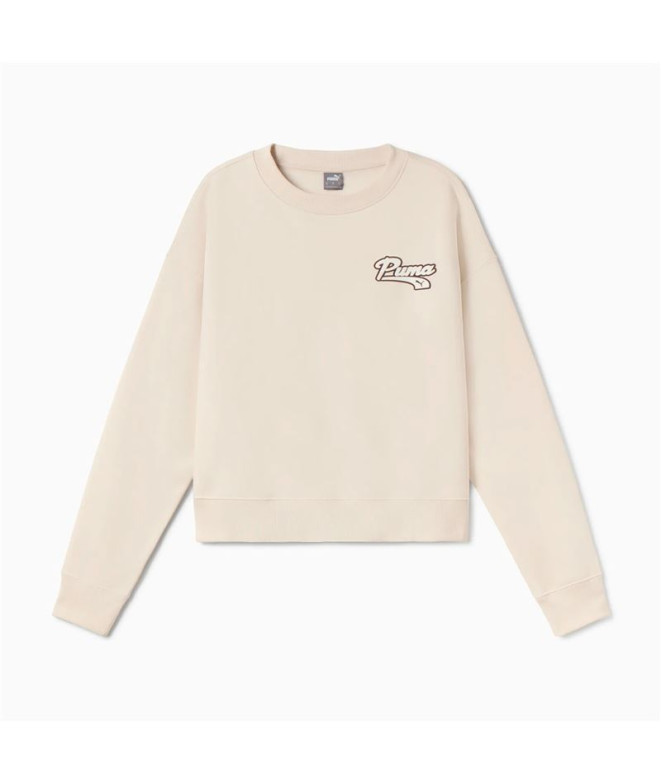 Sweat Puma Script Crew Fl Femme