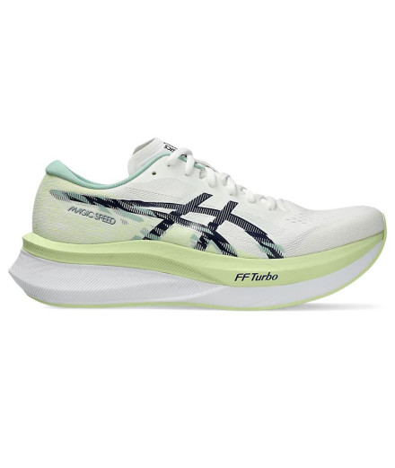 Chaussures running aSICS Magic Speed 4 Blanc/Bleu