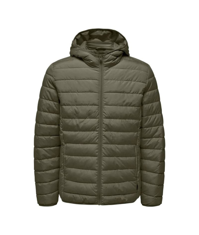 Veste Homme Only & Sons Onsbrody Quilt Olive foncé