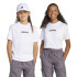 T-shirt adidas Enfant Linear 160 Blanc/Noir