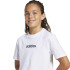 T-shirt adidas Enfant Linear 160 Blanc/Noir